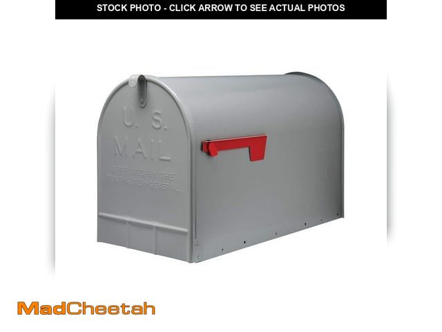 Lot 74-13001397 - Architectural Mailboxes Stanley Gray, Extra Large, Steel, Post Mount Mailbox - UNUSED