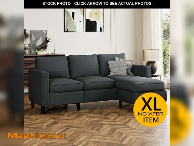 Lot 74-14259693 - Walsunny 73.6" Convertible Sectional Sofa Couch, L-Shaped 3-Seat Sofa Couch with Reversible Chaise f...
