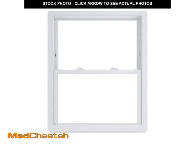 Lot 74-12829564 - 32 in. x 38 in. 50 Series White Double Hung Low-E Argon SC Glass Vinyl Replacement Window, Screen In...