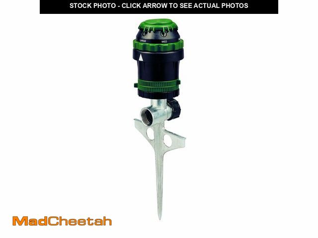 Lot 74-12606181 - Orbit 58573N H2O-Six Gear-Drive Sprinkler on Metal T-Spike - USED