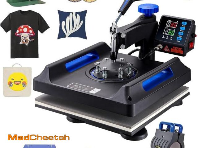 Lot 74-12029834 - VEVOR 5 in 1 Heat Press-15x15 Inch Heat Press Machine with Tumbler Press Hat Press,360 degree Rotati...