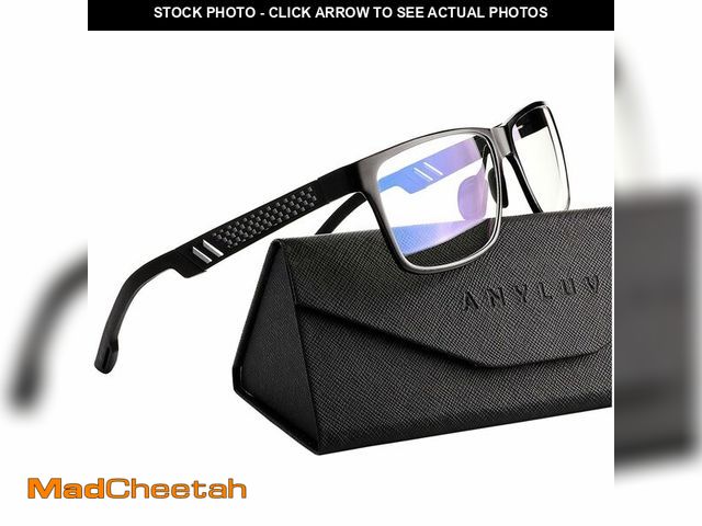 Lot 74-12709192 - ANYLUV Blue Light Blocking Glasses Men Computer Gaming Glasses Lightweight Al-Mg Metal Anti Eyestrai...