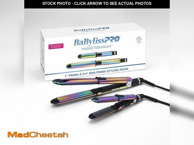 Lot 74-12497960 - BabylissPROÃÂ® Nano TitaniumÃ¢âÂ¢ Iridescent Prima3100 &amp; Prima2000 Styling Irons Prepack - US...