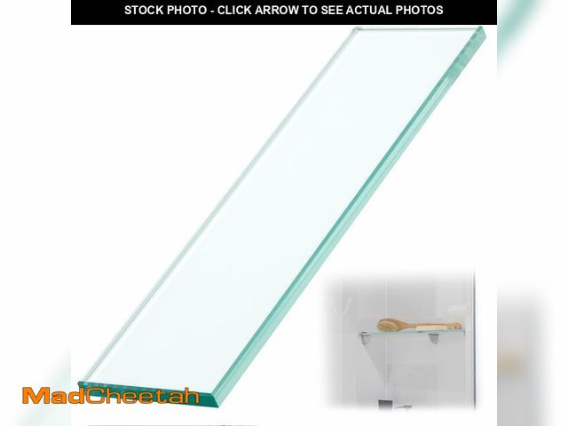 Lot 74-13575228 - Teenyyou 1 Pcs 3-3/8" x 12" 3/8" Glass Shelf for Shower Niche, Tempered Glass Shelf Floating Shelves...