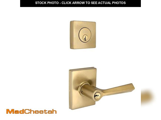 Lot 74-13691727 - Home Decorators Collection Wilshire Brushed Gold Single Cylinder Door Handle Combo Pack Featuring Du...