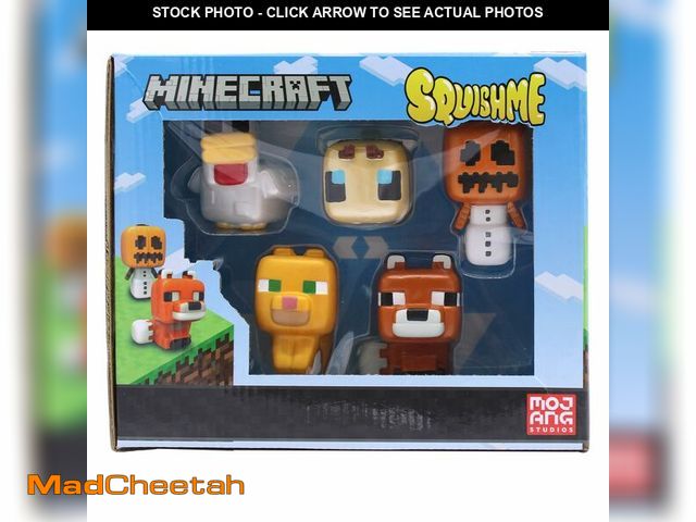 Lot 74-12703586 - Minecraft SquishMe Series 5 CollectorÃ¢â¬â¢s Box Ã¢â¬â 6 Exclusive Metallic Squishy Figures (Cr...