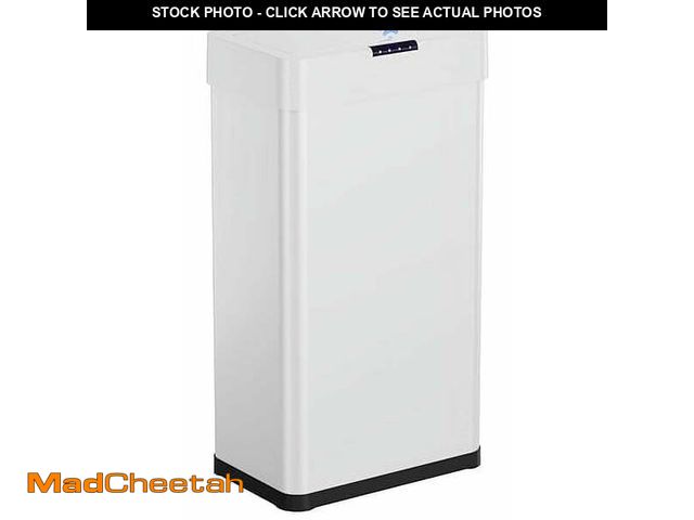 Lot 74-14371424 - Pirecart 18.5 Gallon Automatic Trash Can, Touchless Stainless Steel Garbage Bin, Brushed Stainless S...