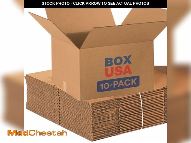Lot 74-12365799 - BOX USA Moving Boxes Large 20"L x 18"W x 12"H 10-Pack | Corrugated Cardboard Box for Shipping, Maili...
