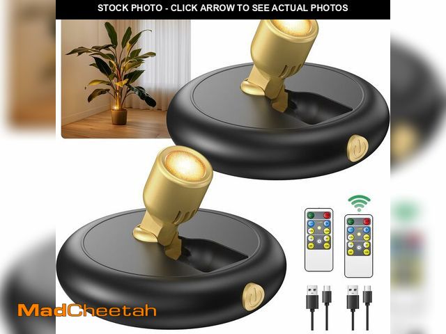 Lot 74-13951747 - Ler0ktr Rechargeable Battery LED Spotlight Indoor: Wireless Mini Art Accent Spot Lights with Timer R...