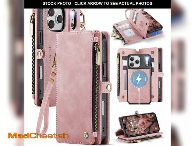 Lot 74-14333034 - Defencase for iPhone 17 Pro Magnetic Wallet Case Compatible with Magsafe with RFID Blocking Zipper &...