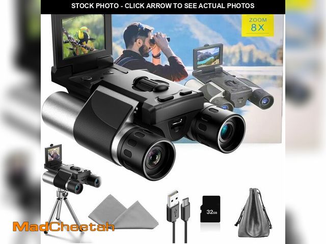 Lot 74-14425370 - Digital Binoculars with Camera - 8X Digital Zoom, 2" LCD Display 40MP Camera 2.5K Videos Ideal for C...