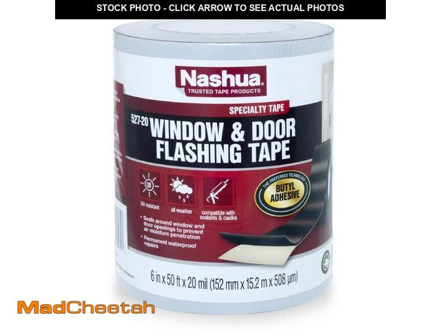 Lot 74-13051789 - *DIRTY* Nashua Tape 6 in. x 50 ft. Window and Door Flashing Tape *DIRTY*  - USED