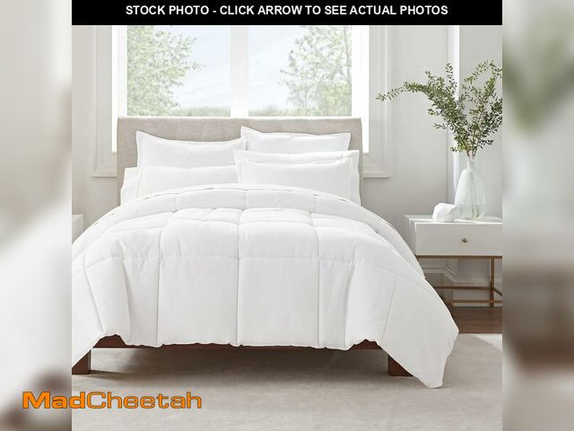 Lot 74-13041673 - SERTA Simply Clean Ultra Soft Hypoallergenic Solid 3 Piece Comforter Set, Full/Queen, White - UNUSED