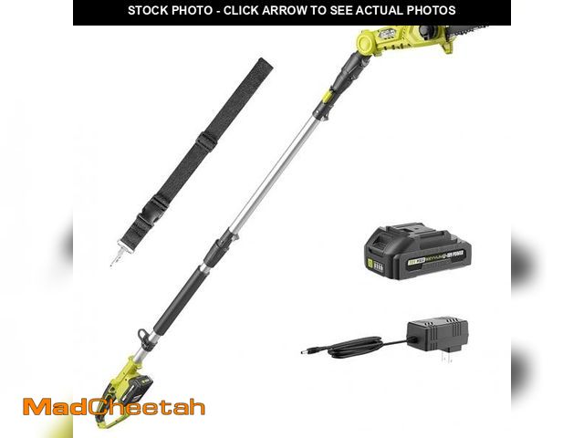 Lot 74-11345141 - SEYVUM Pole Saw Cordless 8-Inch, 15FT Max Reach, 2.0Ah , Auto Oiling, 0~45ÃÂ° Head Angles, Telescop...