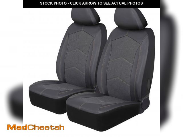 Lot 74-12536905 - Auto Drive 2Piece Truck Seat Covers Yorker Polyester Black, Universal Fit for Truck 2202SC10-1 - UNU...