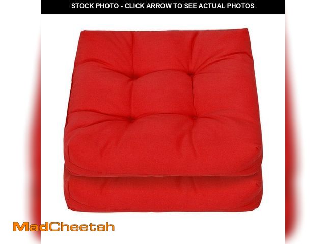 Lot 74-14083714 - Gymax Square Seat Chair Cushion Pad Waterproof Indoor Outdoor Red - UNUSED