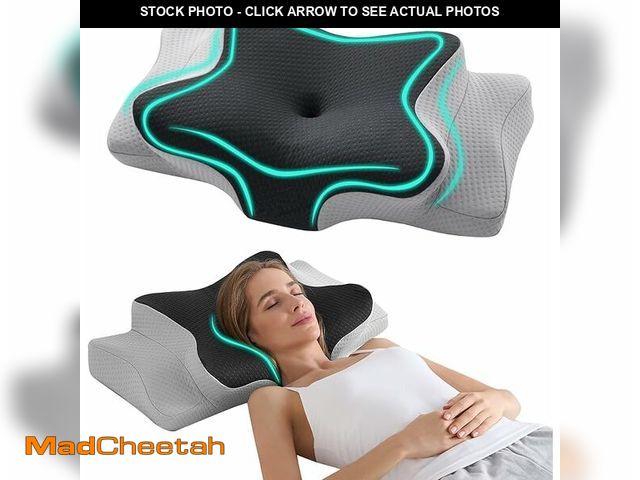 Lot 74-10950542 - Hansleep 4.7/5.5" H Adjustable Cervical Pillow for Neck Pain, Ergonomic Memory Foam Neck Pillow for ...