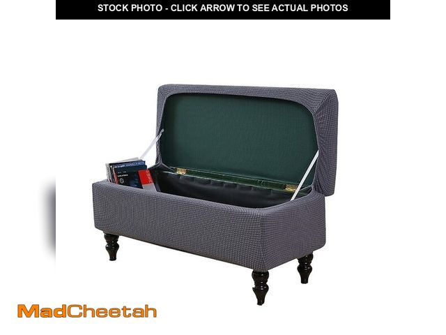 Lot 74-13625008 - FUANGUI Ottoman Cover Stretch Storage Ottoman Bench Slipcover Printed Folding Storage Bench Ottoman ...