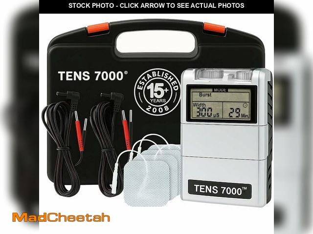 Lot 74-14065297 - TENS 7000 Digital TENS Unit with Accessories - Muscle Stimulator Machine for Back Pain Relief, Sciat...