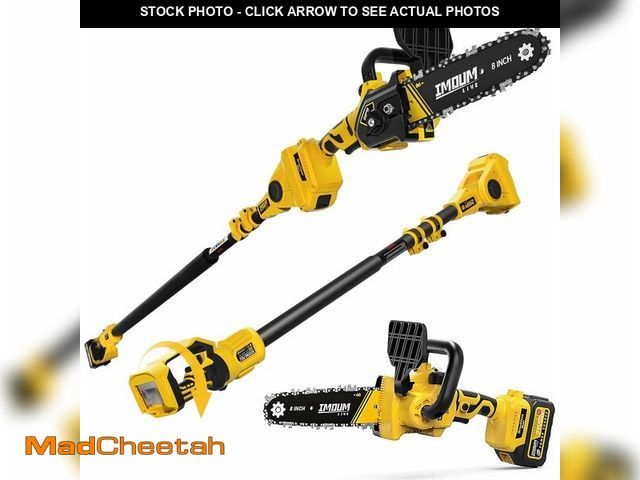 Lot 74-13040325 - IMOUMLIVE 2-in-1 Cordless Pole Saw &amp; Mini Chainsaw, 21V 3.0Ah Battery Powered 6 Inch Brushless E...