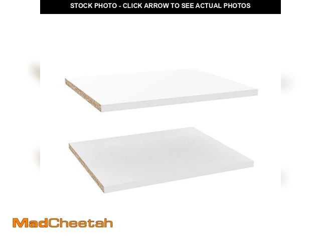 Lot 74-13822234 - ClosetMaid Impressions White Shelves for 16 in. W Impressions Tower (2-Pack) - UNUSED