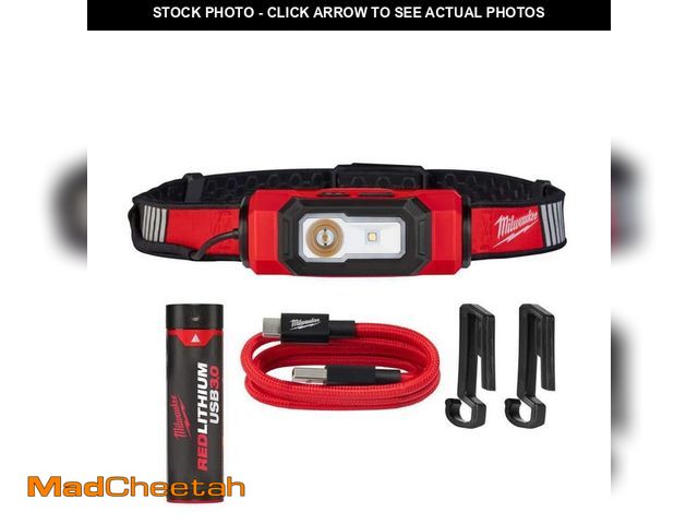 Lot 74-12663741 - Milwaukee 600 Lumens LED REDLITHIUM USB 360-Degree Visibility Hard Hat Headlamp - UNUSED