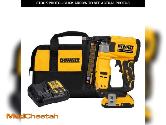 Lot 74-12239613 - DEWALTATOMIC 20V MAX Lithium Ion Cordless 23 Gauge Pin Nailer Kit with Charger - UNUSED