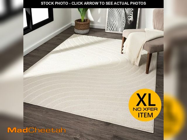Lot 74-12689172 - LUXE WEAVERS Modern Geometric Wave Cream 9x12 Area Rug - UNUSED