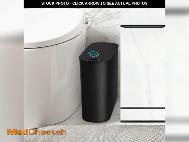 Lot 74-12717897 - TIPGO Automatic Motion Sensor Bathroom Trash Can with Lid, 2.6 Gallon Touchless Trash Bin, Smart Gar...