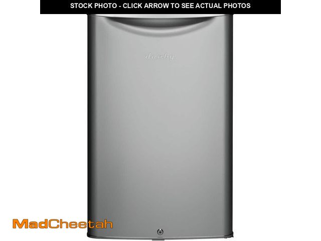 Lot 74-14182083 - Danby Contemporary Classic 4.4 cu. ft. Retro Mini Fridge in Iridium Silver without Freezer - UNUSED