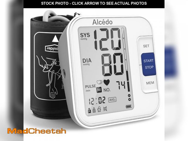Lot 74-12432508 - Alcedo Blood Pressure Monitor for Home Use, Automatic Digital BP Machine with Large Cuff for Upper A...