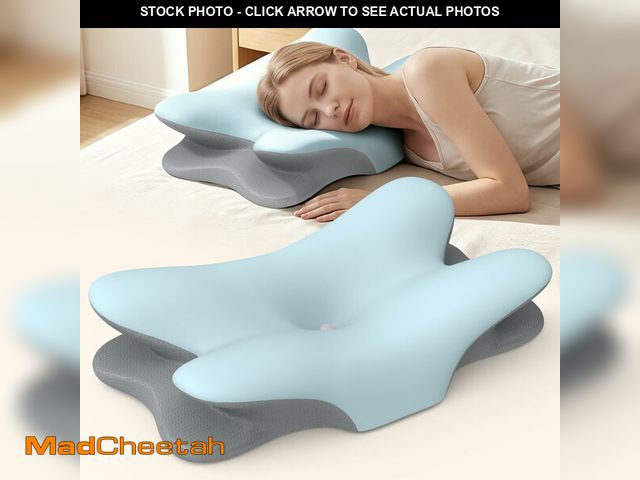 Lot 74-14057305 - Besyodo Cervical Neck Pillow for Pain Relief - Ergonomic Side Sleeper Pillow for Neck Support, Cooli...