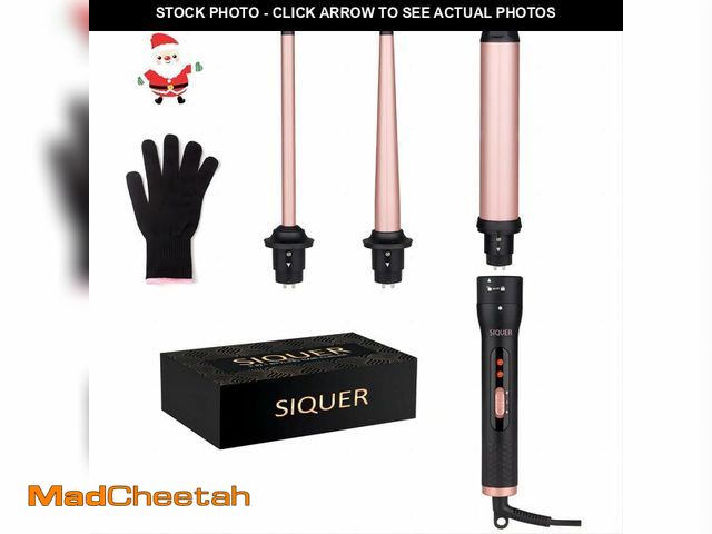 Lot 74-12708434 - 3 in 1 Curling Wand Set - SIQUER Hair Waver Curling Iron for Women with 3 Interchangable Ceramic Bea...