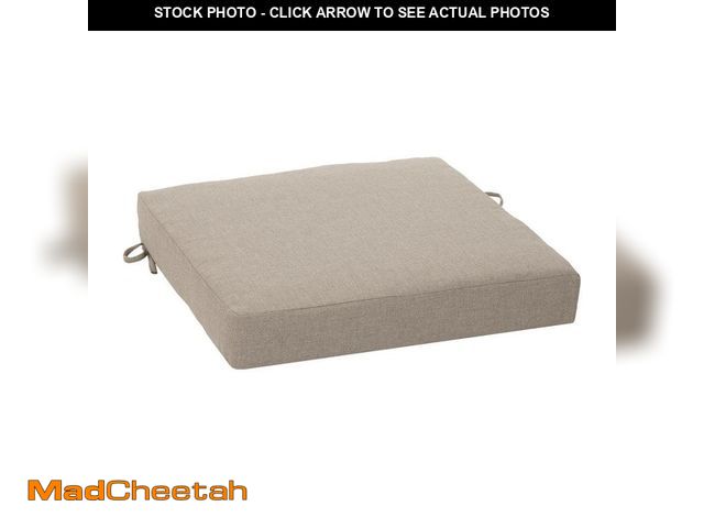 Lot 74-12746433 - ARDEN Oceantex 21 in. x 21 in. Natural Tan Square Outdoor Seat Cushion - UNUSED