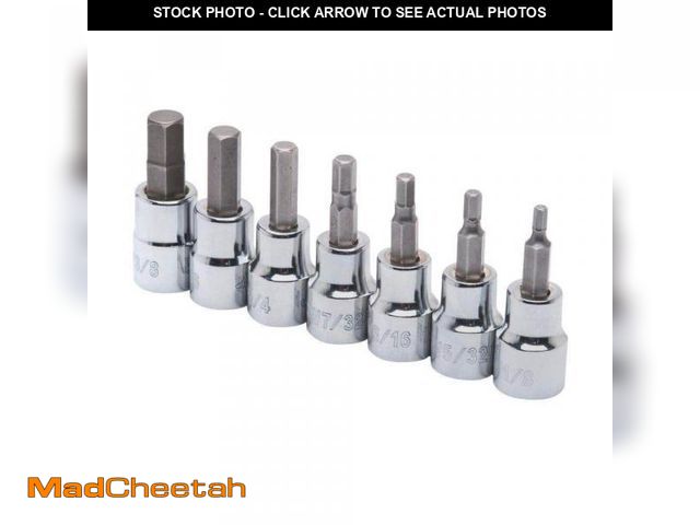 Lot 74-12492130 - (MISSING 2 PIECES) Husky 3/8 in. Drive SAE Hex Bit Socket Set (7-Piece) H3DSAE7PCHBSSR - UNUSED