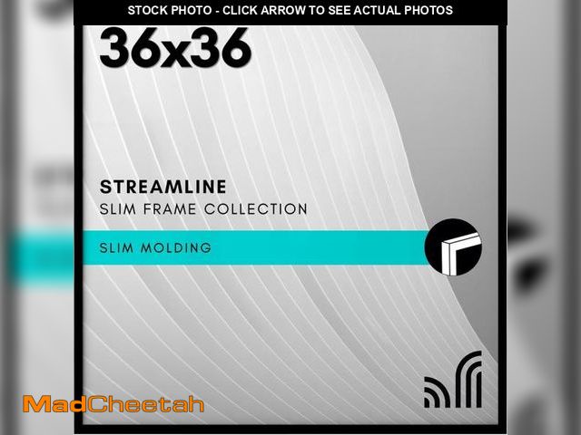 Lot 74-12399507 - Americanflat 36x36 Picture Frame with Polished Plexiglass - Streamline Collection - Thin Border Squa...