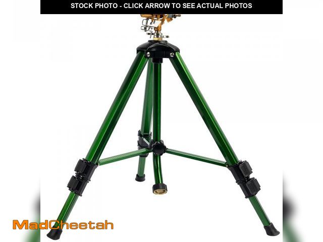 Lot 74-12049807 - Hourleey Impact Sprinkler on Tripod Base, Heavy Duty Brass Sprinklers for Yard Lawn Garden, 0-360 De...