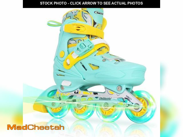 Lot 74-14150812 - Nattork Inline Skates for Girls and Boys Kids, 4 Sizes Adjustable Inline Skates with Light up Wheels...