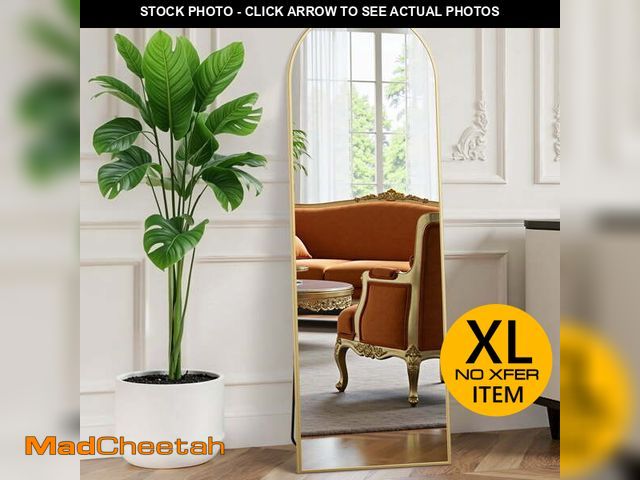 Lot 74-13774603 - EDX Arched Full Length Mirror 59"x16" Full Body Mirror Rectangle Free Standing Wall Mounted Leaning ...