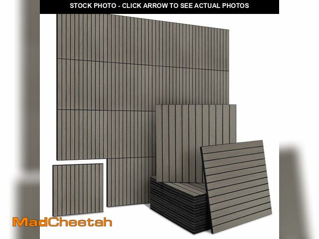 Lot 74-14055467 - 16-Pack Peel and Stick Acoustic Wall Panels, 11.8" x 11.8" PET Soundproof &amp; Noise Cancelling Aco...