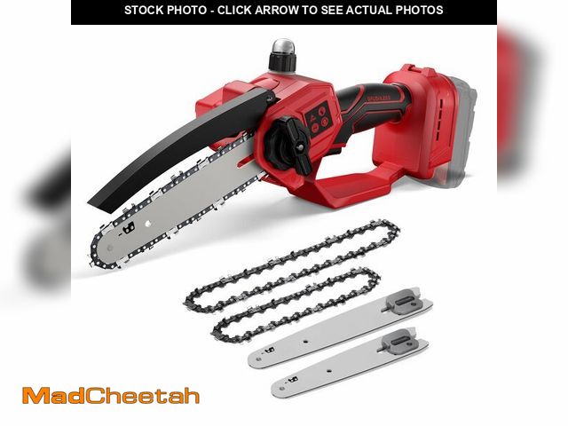 Lot 74-13082635 - Mini Chainsaw for Milwaukee 18V Battery, Auto-Oiler, 8-Inch and 6-Inch 2-IN-1 Brushless Cordless Pru...