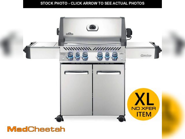 Lot 74-14242488 - NAPOLEON Legacy Prestige 500 4-Burner Natural Gas Grill in Stainless Steel with Infrared Side and Re...