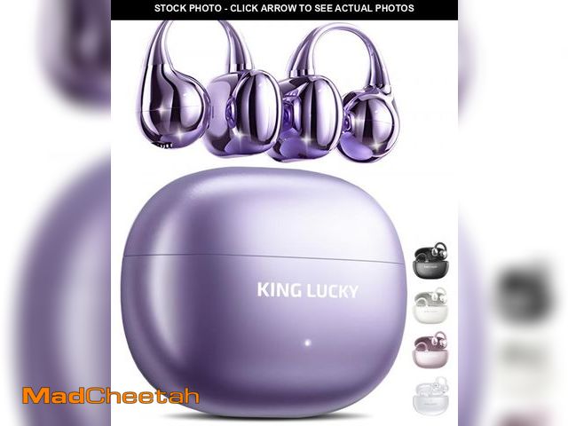 Lot 74-12217443 - King Lucky Clip on Earbuds Open Ear Wireless Bluetooth 5.4 Headphones with Mic,50H Play,Noise Cancel...