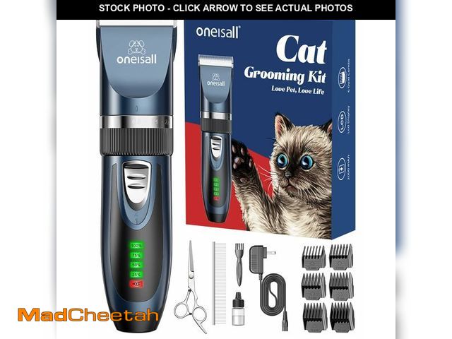 Lot 74-14383640 - oneisall Quiet Cat Clippers for Matted &amp; Long Hair 2-Speed Cat Grooming Kit - UNUSED