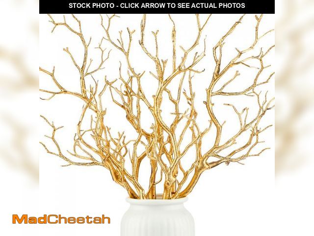 Lot 74-12307059 - Geosar 13.8 Inch Small Manzanita Branches Plastic Faux Branches Artificial Antler Shaped Tree Branch...