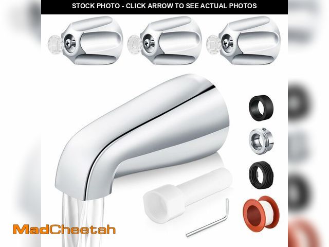 Lot 74-14423820 - Bathtub Faucet and Shower Knobs Replacement,Easy to Install Tub Spout Set for 1/2" Copper Pipe,1/2" ...