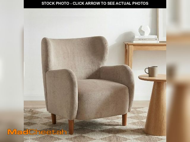 Lot 74-14253284 - CHRISTOPHER KNIGHT HOME Coco Modern Indoor Camel Fabric Upholstery Wingback Accent Chairs - USED