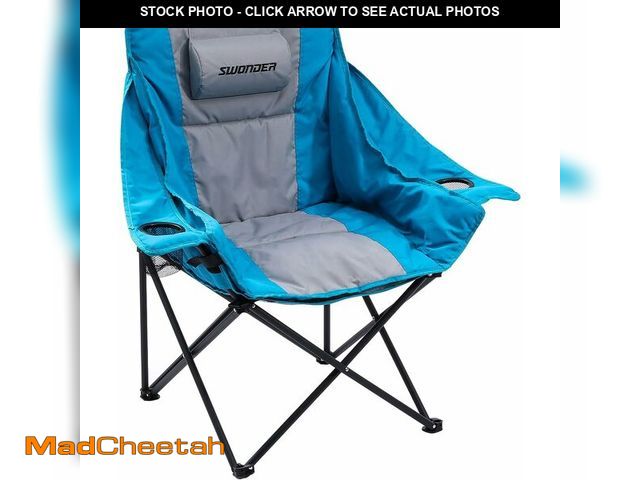 Lot 74-12762501 - Swonder Oversized Moon Camping Chair with Innovative 2-in-1 Removable Seat Cushion for All Seasons, ...
