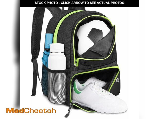 Lot 74-12719239 - YOREPEK Soccer Backpack, Lightweight Soccer Bag, Water resistant Sport Equipment Bags Fit Basketball...