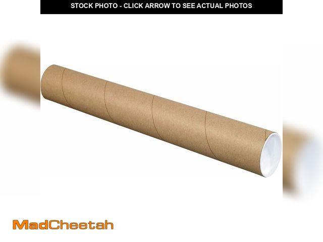 Lot 74-12632858 - BOX USA BP3048K Mailing Tubes with Caps, 3" x 48", Kraft (Pack of 24) - UNUSED